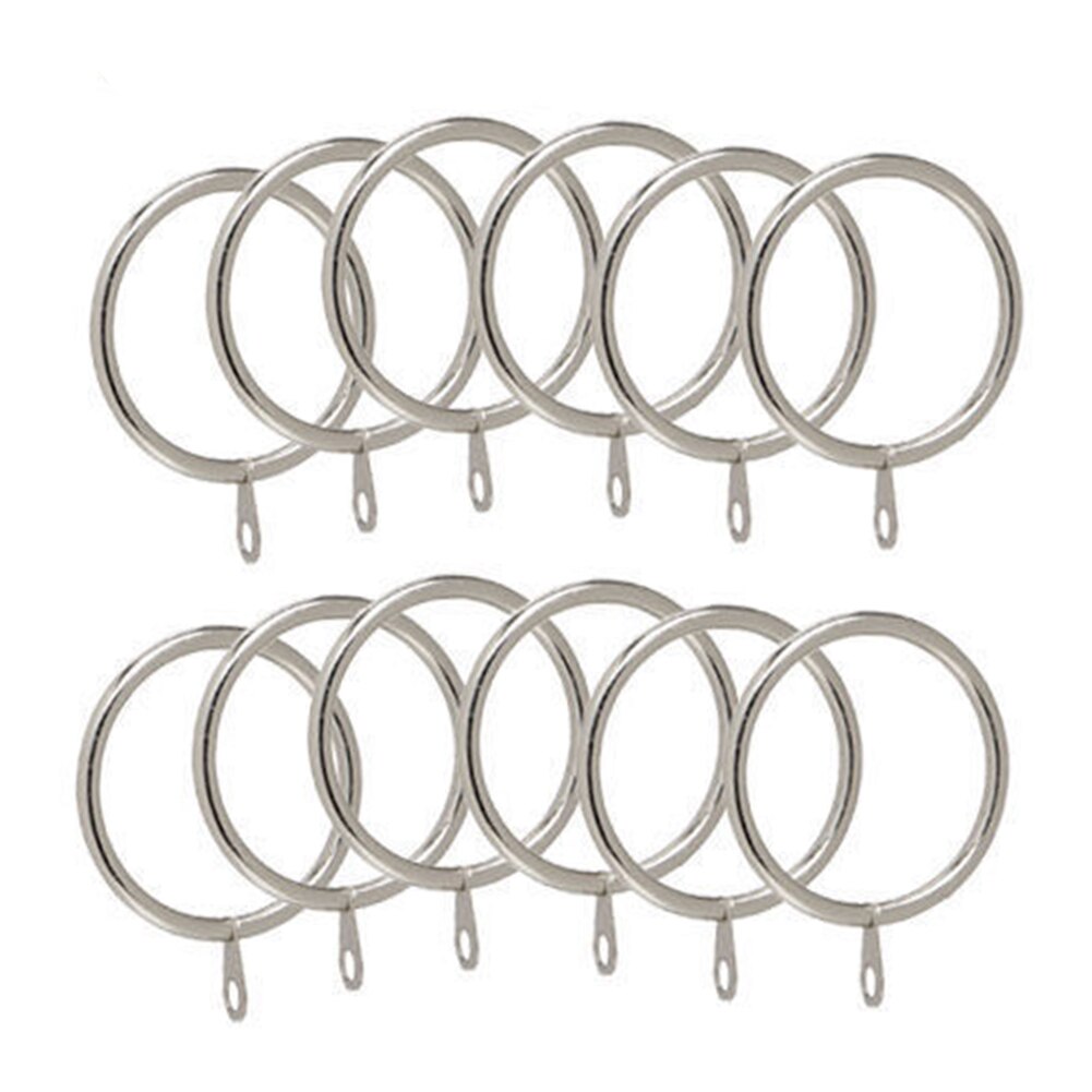 30mm Window Hanging Metal Hooks Curtain Rod Strong Practical Silver