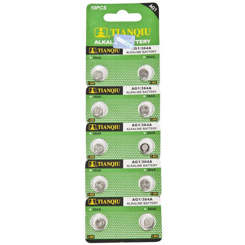 Tianqiu AG1 LR621/364 Alkaline 10'lu Knop Batterij