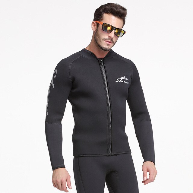 SBART Nuovo 1.5 millimetri diving suit maschio split caldo diving suit manica lunga freddo del sole lo snorkeling inverno costume da bagno costumi da bagno: Jacket / L