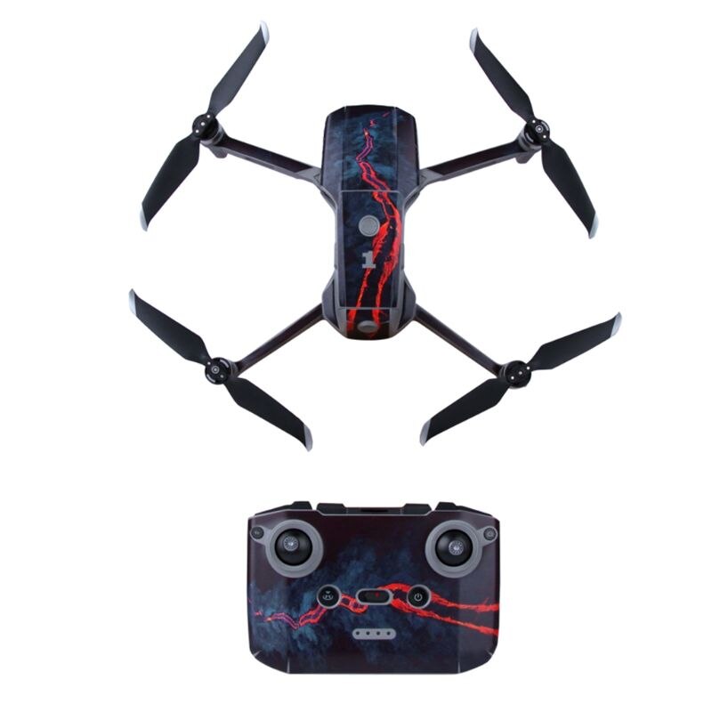 1 ensemble imperméable à l'eau PVC autocollants coloré Art décalque peau Film protecteur pour DJI Mavic Air 2 Drone corps bras télécommande: 5