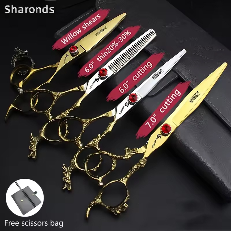 Echte kappersschaar, 6 inch kappersschaar, speciale schaar voor haarstylisten, schaar met platte tanden.