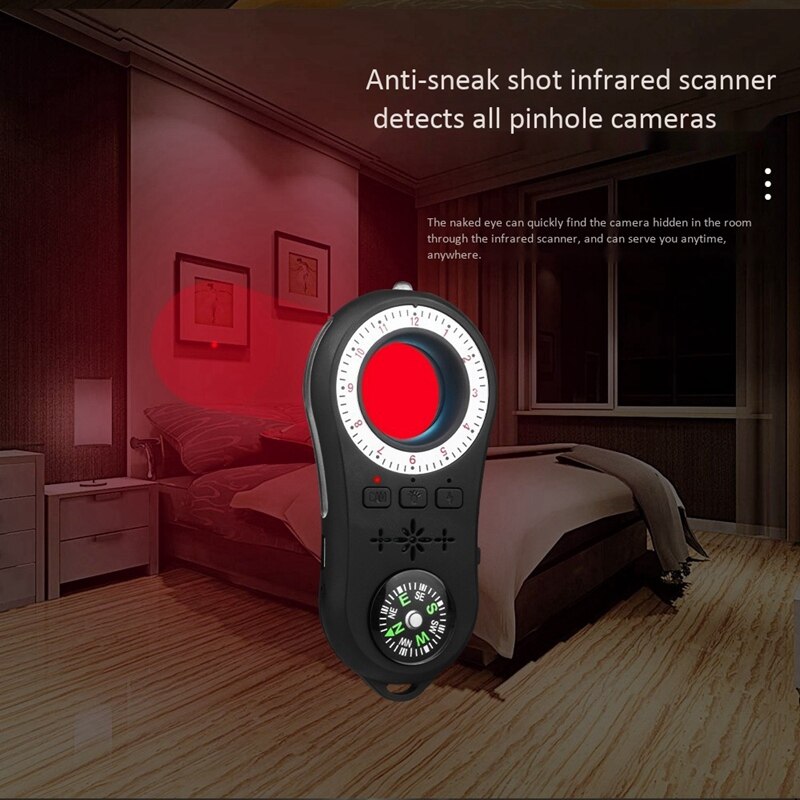 AAAJ-Anti Spy Surveillance Camera Detector Wireless Signal Anti-Covert Camera Finder Signal Lens RF Tracker Detect Wireless Prod