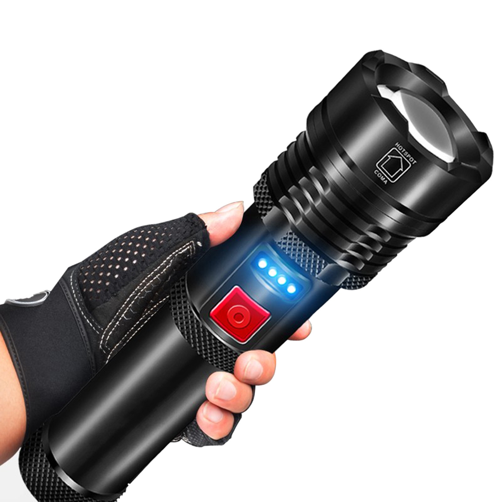 Led Flashlight Ultra Bright Torch Camping Light 5 Switch Travel Usb Rechargeable Waterproof Bicycle Light Use 18650 Battery