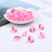 Bijoux en Faux diamant 20MM, coffre au trésor, Pirate, cristal acrylique, remplissage, jouets, accessoires, confettis, décorations de mariage: Rose