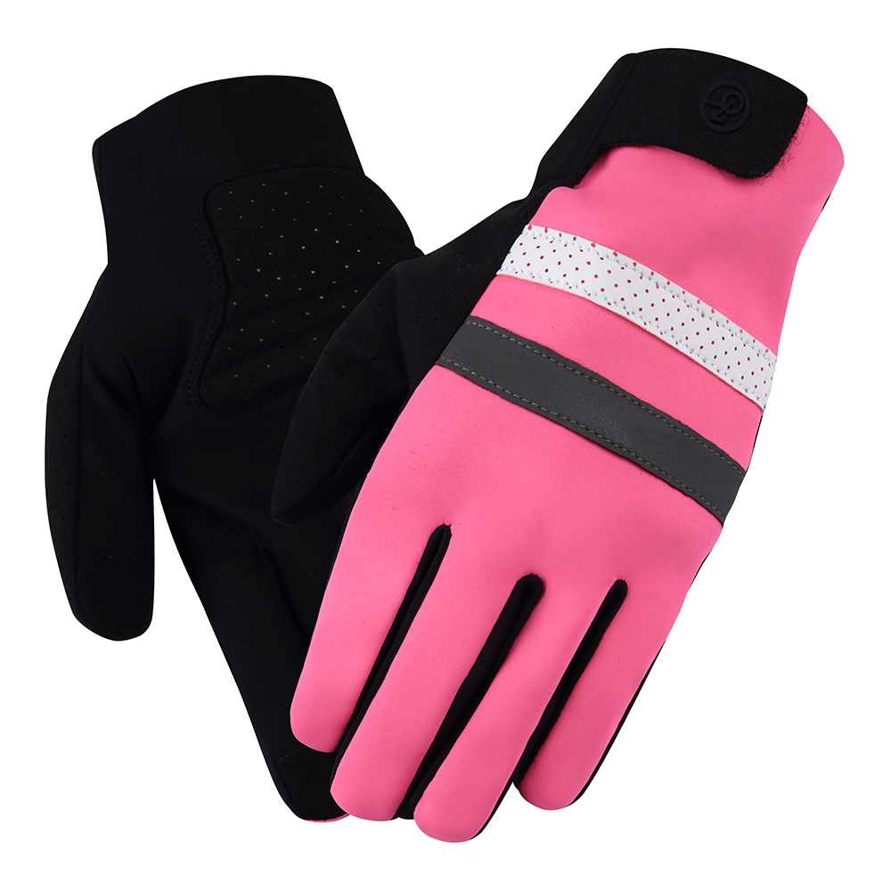 Ykywbike – gants de cyclisme longue Distance, coupe-vent, thermique, , polaire, vtt, hiver: pink / M