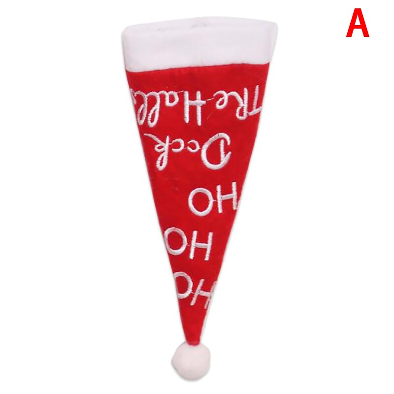 Kerst Decoratieve Kerst Hoed Voor Servies Bestek Houder Tas Tafeldecoraties Etentje Thuis: A