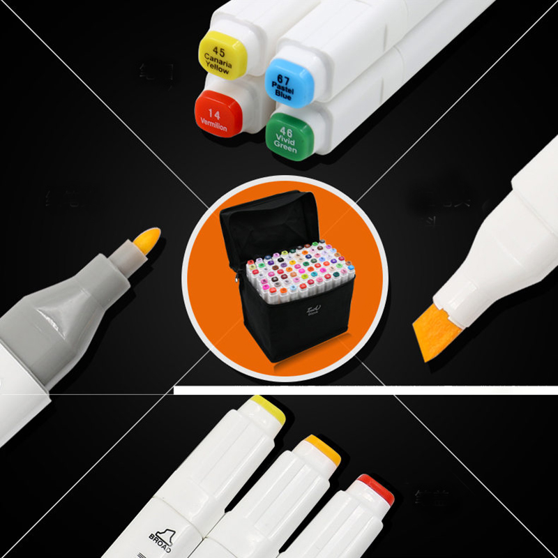 Touchfive Markers12/24/30/40/60/80/168 Farben Skizze Kunst Marker Stift Alkohol basierte Manga Marker Malerei Set Schule Kunst zubehör