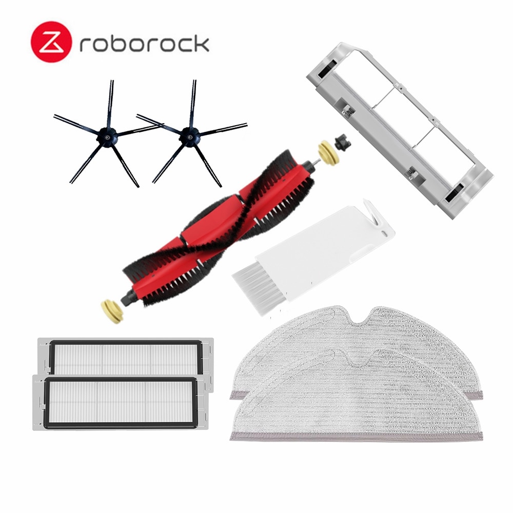 Roborock  s5 max tarvikkeet  s6 s50 s6 maxv:lle  s4 e4 irrotettavaa pääharjan silikonisivuharjan suodatinosaa: Musta paketti 1