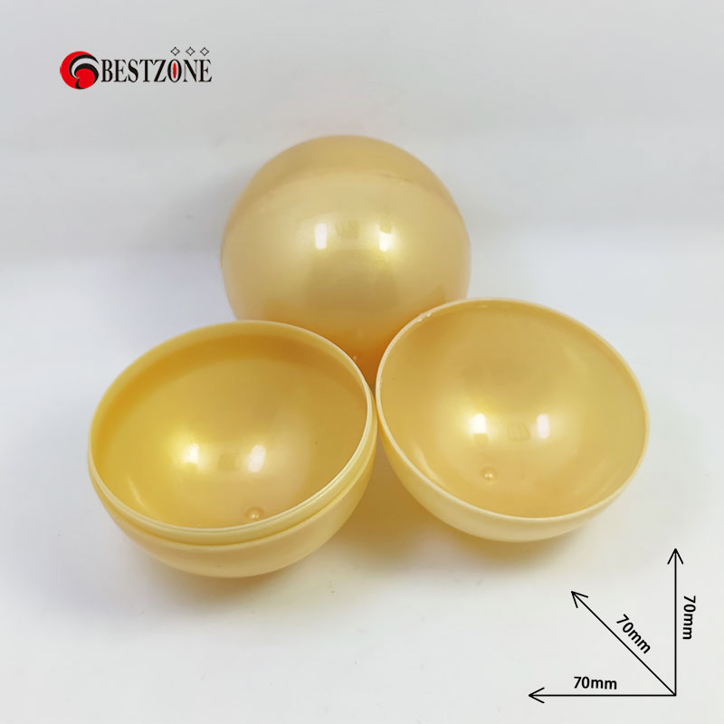 100Pcs/Lot 70MM Diameter Plastic PP Toy Capsules Round Ball Mixed Colors Colorful For Vending Machine Empty Container Shell
