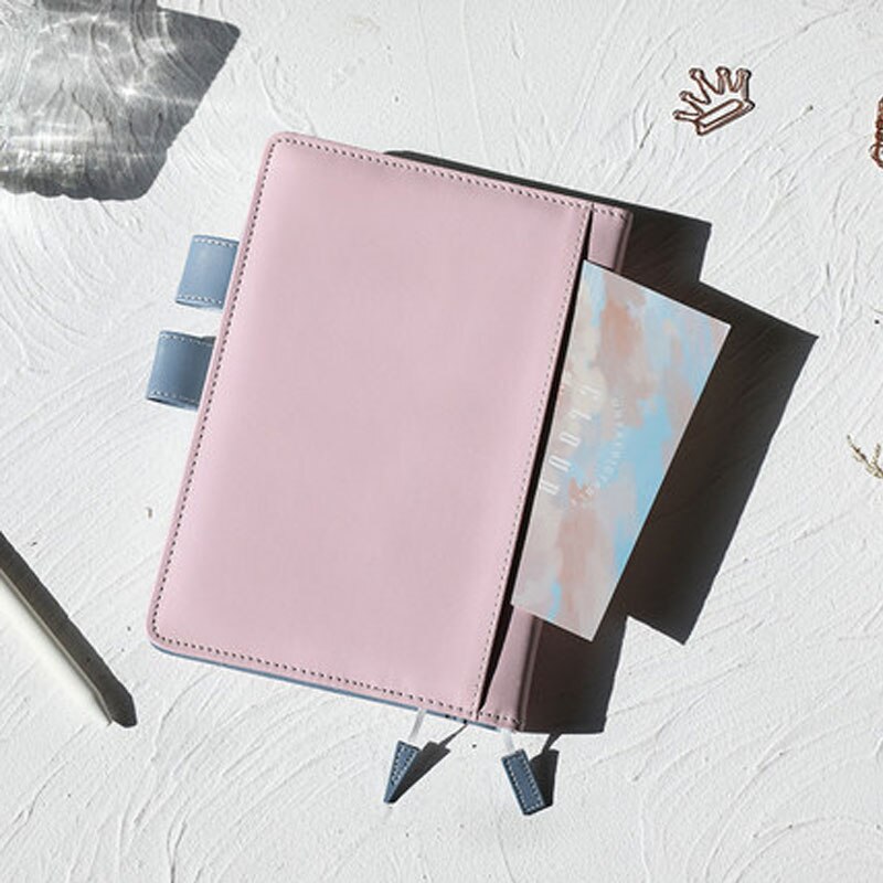 Japanese and Korean Stationery A5 Pink Planner Book PU Cover Art Notebook Shell Student Diary School Stationery