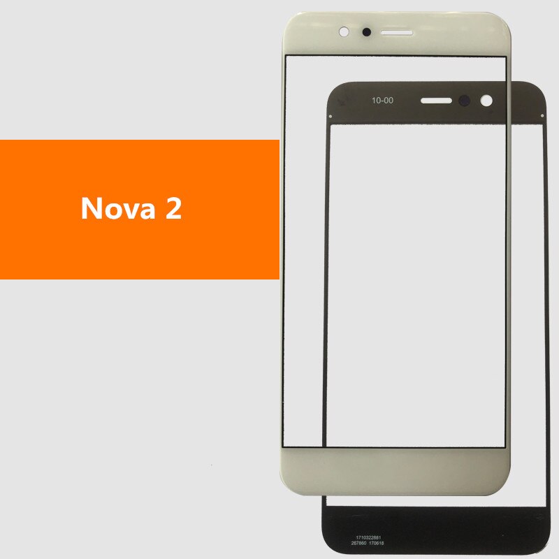 Nova2 Outer Screen Voor Huawei Nova 2 Front Touch Panel Lcd-scherm Out Glass Cover Lens Telefoon Reparatie Vervangen onderdelen