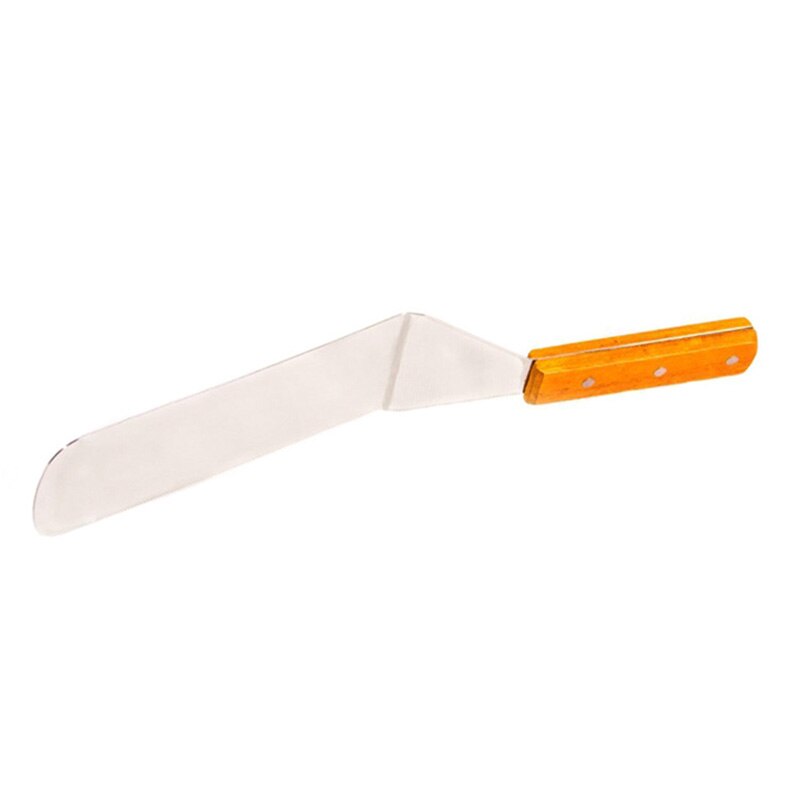 Stainless Steel Cooking Spatula With Wooden Handle BBQ Grill Turner Cutlets Bacon Teppanyaki Pancake Frying Fish Shovel Spatula