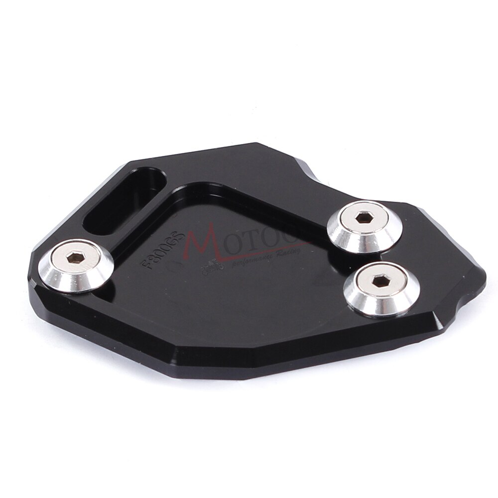 Motoo-CNC Aluminium Motorfiets Side Stand Pad Uitbreiding Plaat Kickstand Extension voor BMW F800GS 08-16