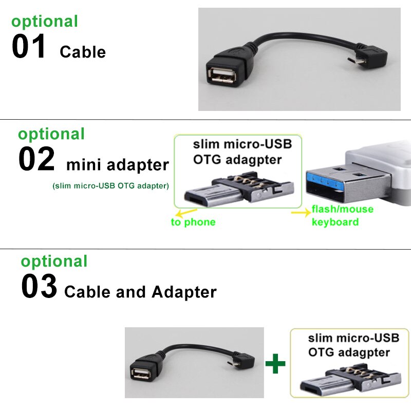 PCTONIC elbow micro-USB OTG Cable short 10cm bending USB Type-A Female to microUSB Male 90 Degree Right Angled Connector crooked