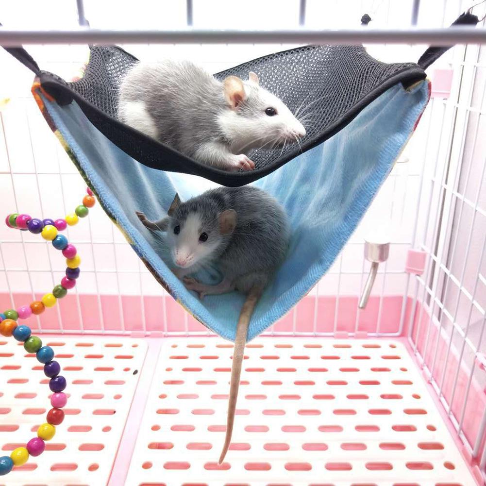 Hamster Haak Hangmat Chinchilla Fretten Double-Layer Ademend Mesh Opknoping Bed Nest Kleine Huisdier Comfort Koel Bed