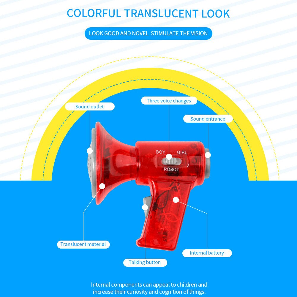 Multi Voice Changer Versterker 3 Verschillende Stemmen Fun Speelgoed Speaker Kids Grappig Speelgoed Voor Kids Party Entertainment D6 #
