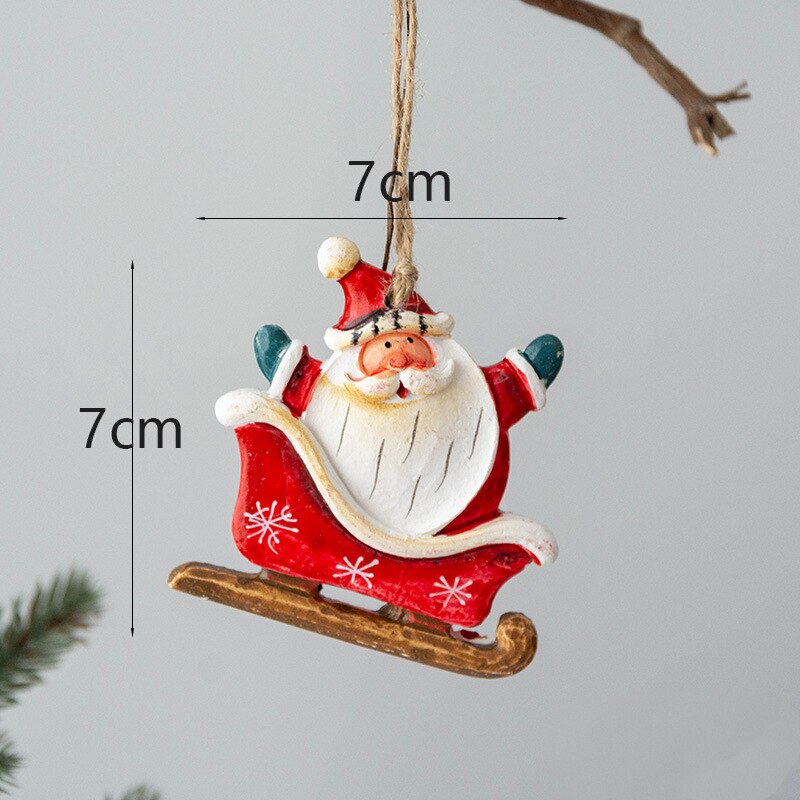 Julepynt kreativitet nisse sokker elg juletre lite anheng hengende harpiks håndverk årsfest hjemmeinnredning: 9
