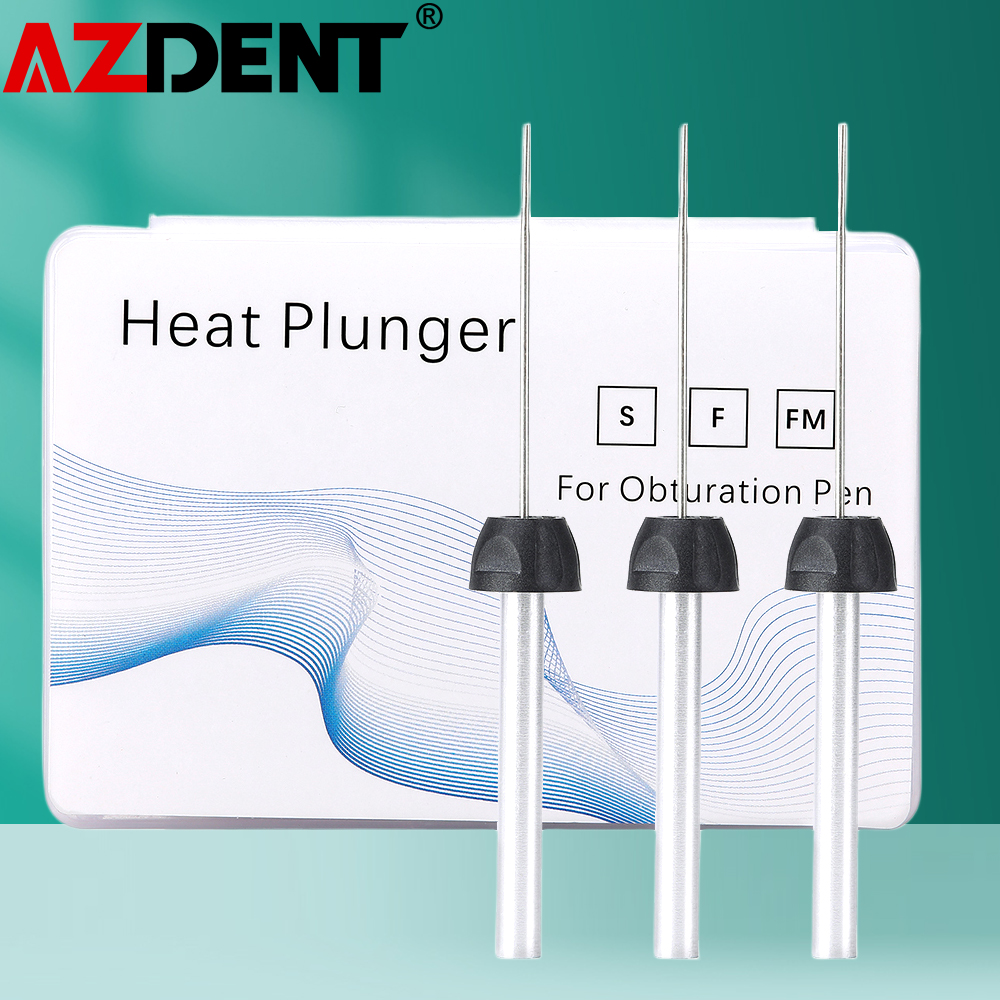 3 pcs/box azdent agulhas dentárias atuador de calor apto para caneta de obturação