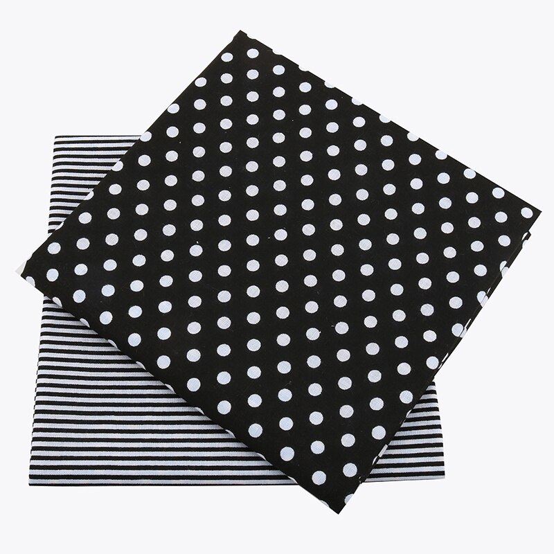 Nanchuang 7pcs/Lot Black Thin Cotton Fabric Low Density Patchwork Cloth DIY Handmade Sewing Tissue Needlework Pattern 50x50cm