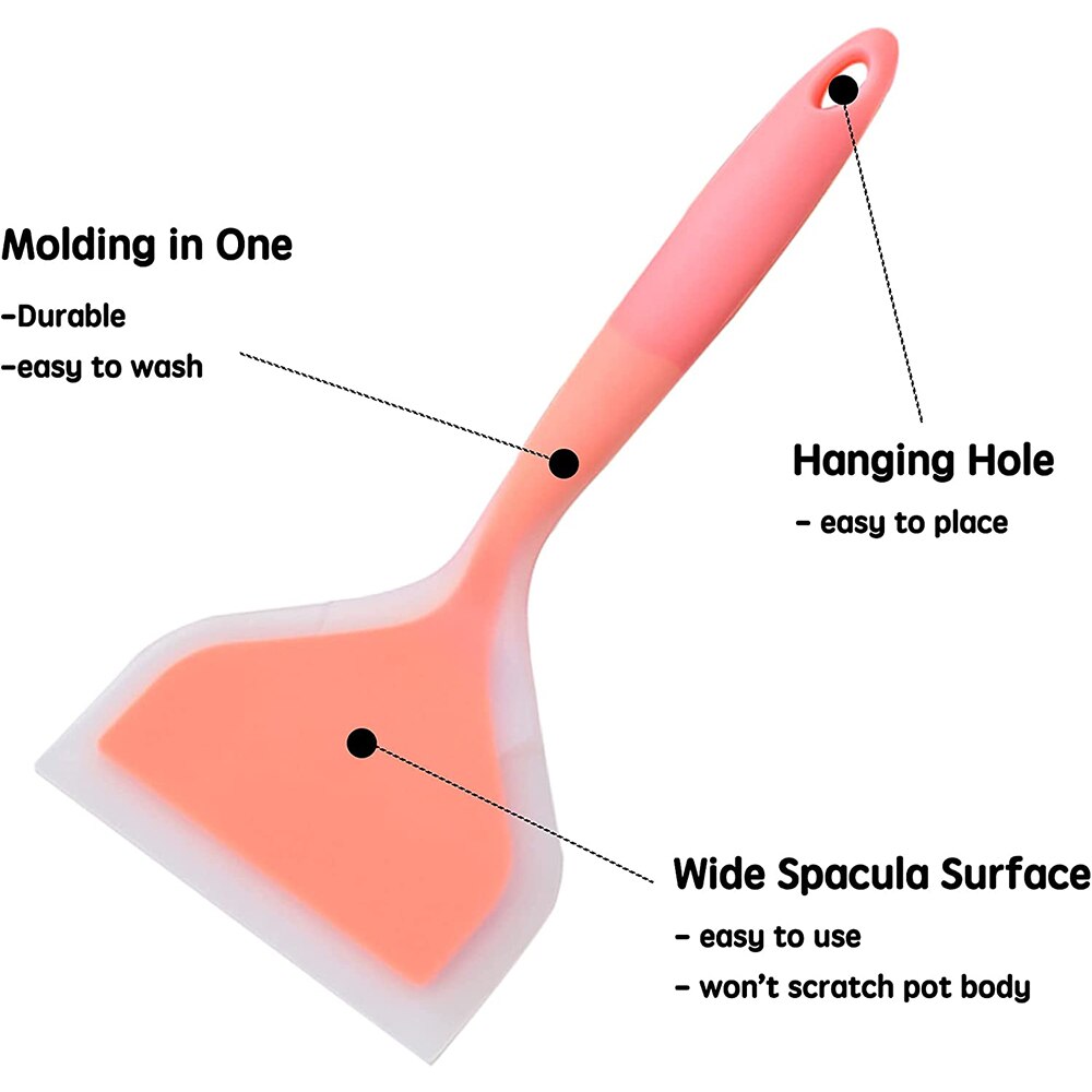 Silicone Spatula Kitchen ware Cooking Utensils Spatula Beef Meat Egg Non Stick Kitchen Scraper Wide Pizza Cooking Tools Shovel