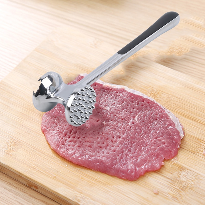 Martillo de acero inoxidable para limar carne, herramienta de cocina, doble cara, para carne, ternera, cerdo