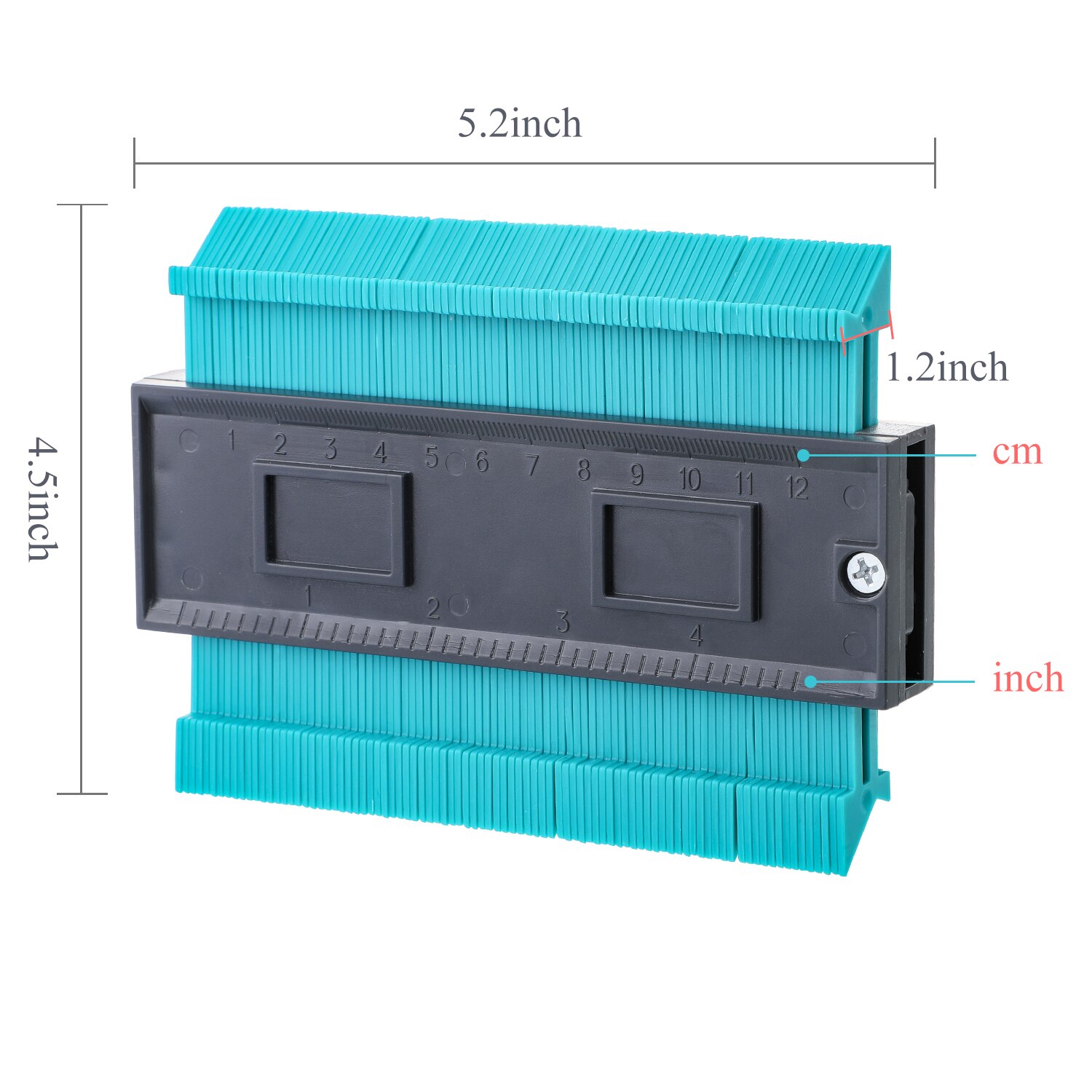 12/14/25/50 cm konturmått plastprofil kopiering konturmätare standard trämarkeringsverktyg kakel laminatplattor verktyg: 12cm gröna