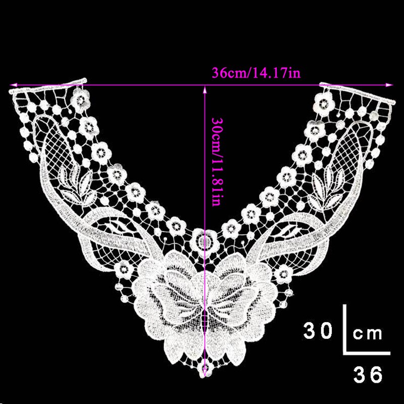 1pc 100%  polyester spets blomma halsband spets krage spets trim diy broderi franska spets tyg halsringning applikation sy hantverk