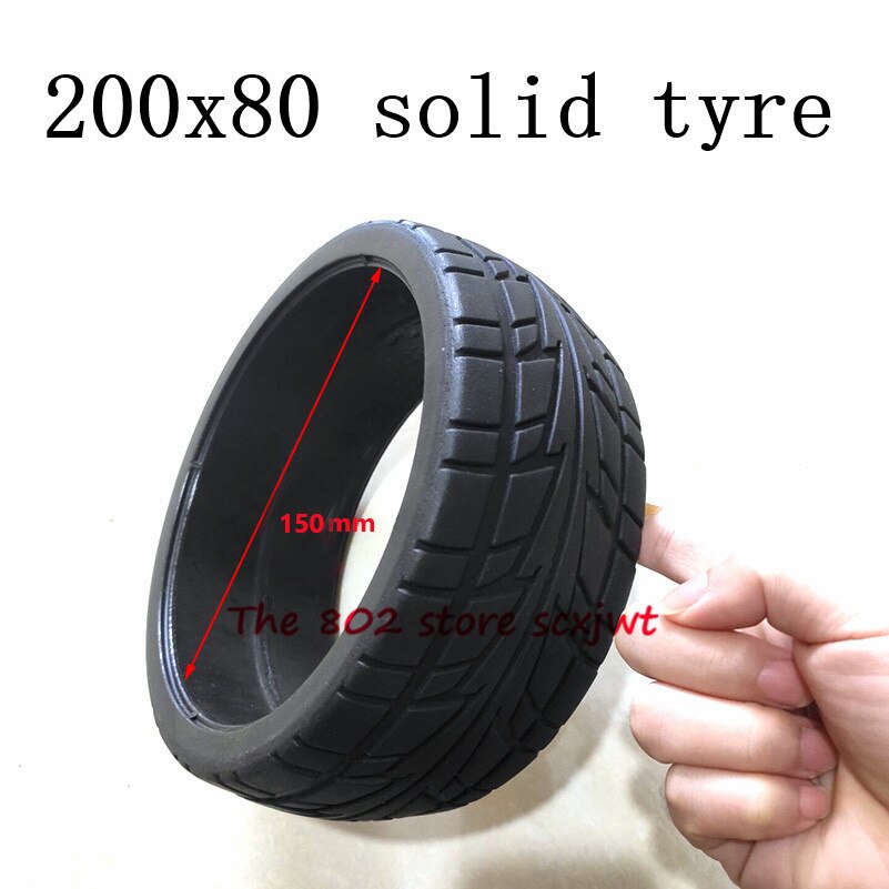 Nyeste 200 x 80 massive dæk pu dæk, til golfvogn, taskevogn, elektrisk gokart, mikroporøst elastisk dæk