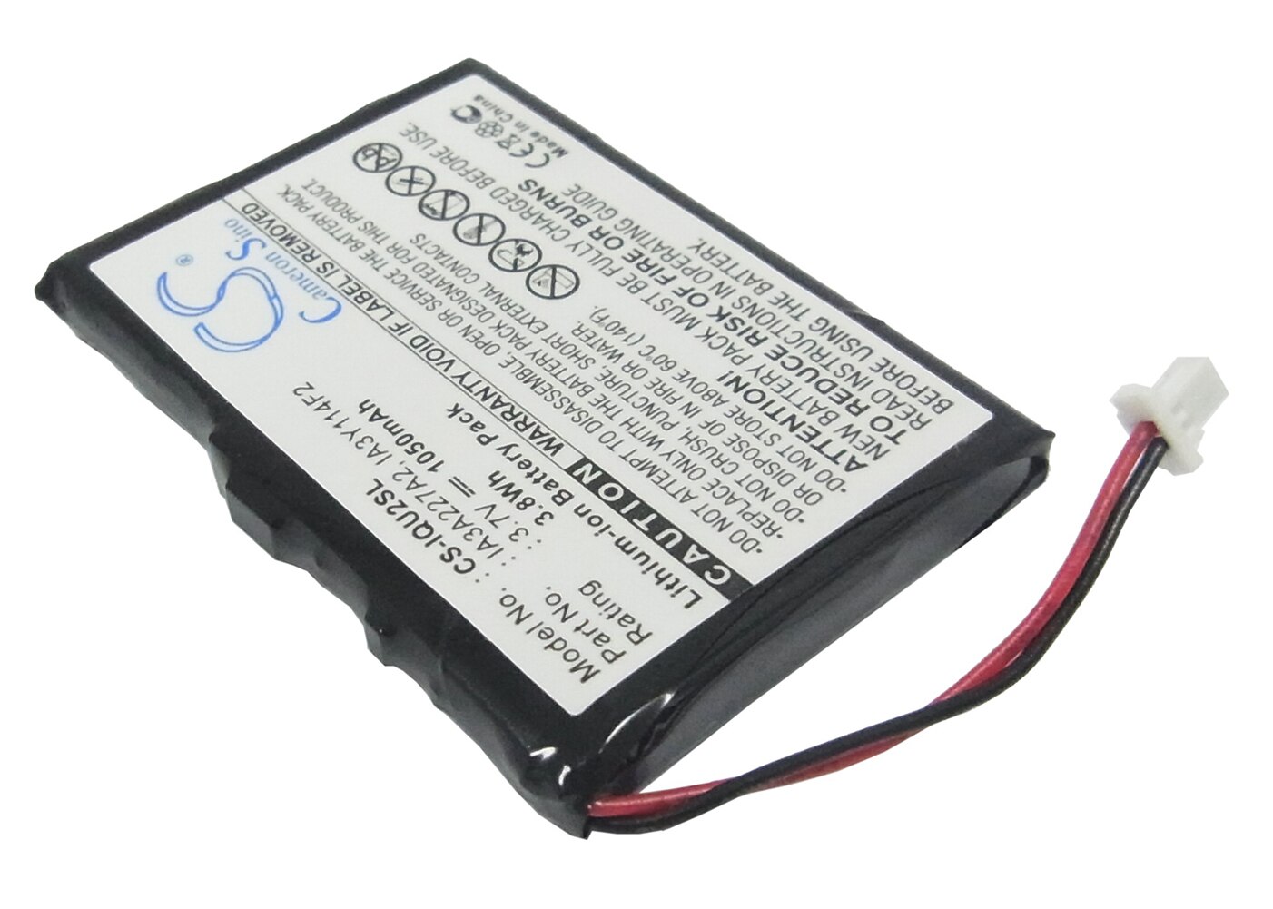 Cameron Sino 1050mA Battery for Garmin Quest 2 IA3A227A2,IA3Y114F2