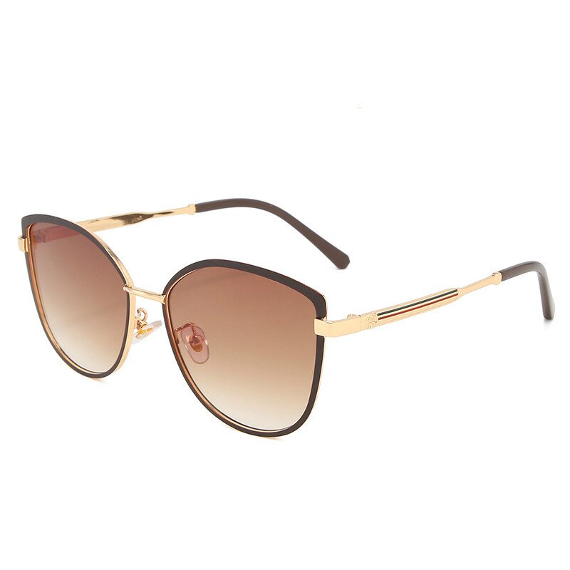 Cat's eye zonnebril groot montuur dames en heren zonnebrillen kruisbril zonnebril dames heren versiering  uv400 zomer