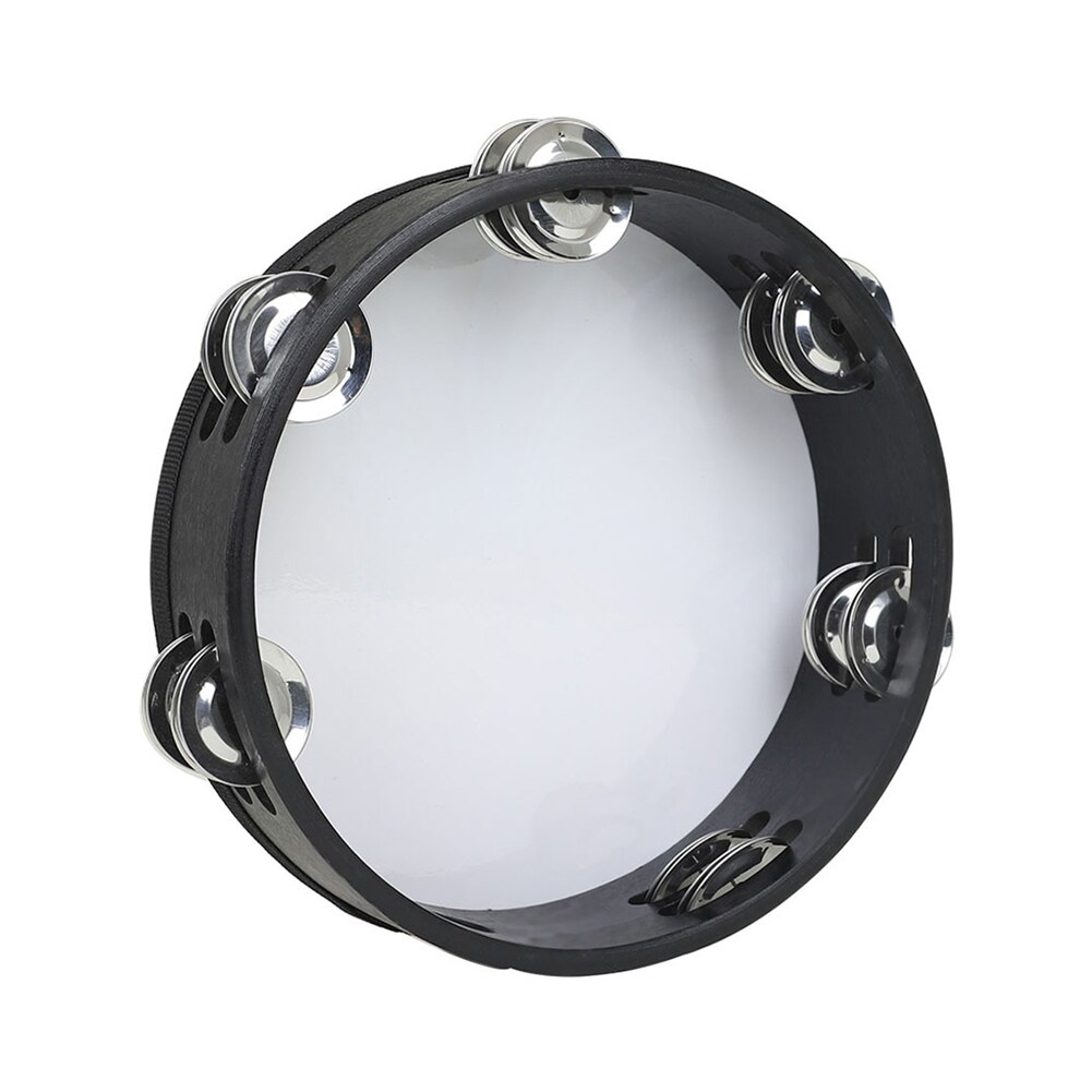 Tambourine Rainbow Hand Drums 8 inch Double Row Lightweight Portable Music Elements for Kid Percussion Instrument