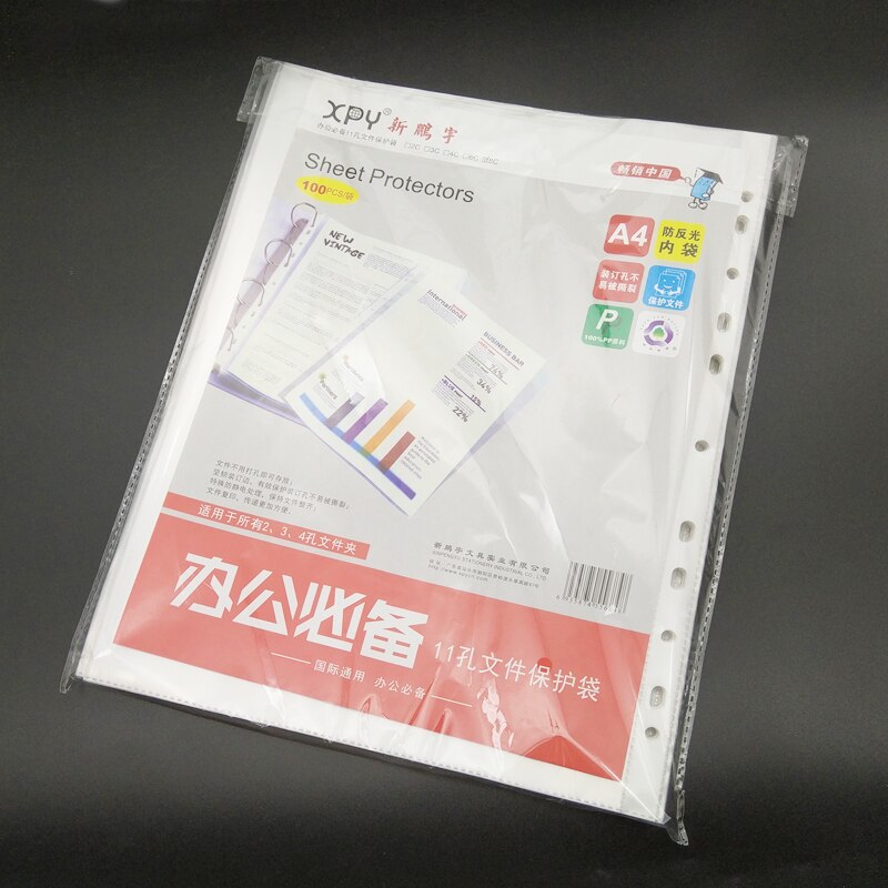 A4 File Folder Transparent Insert Page Protective Bag Transparent Thickened Document Bag Waterproof Document Acceptance Tute
