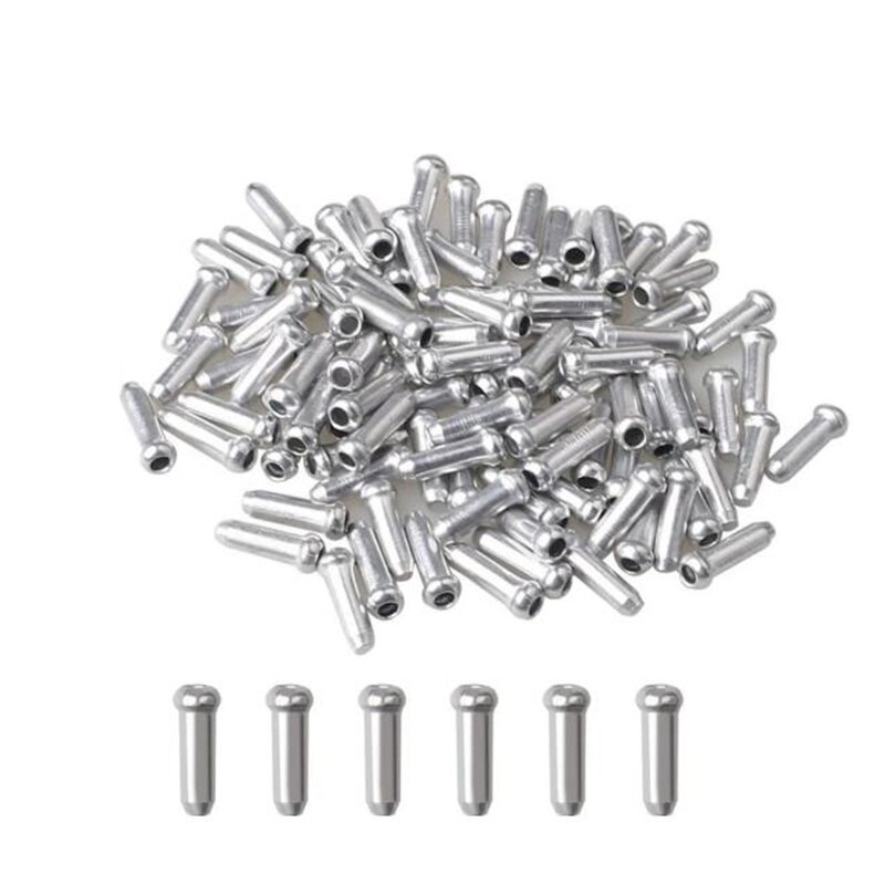 150Pcs Cable End Brake Cable Cap, Aluminum Mountain Bicycle Brake