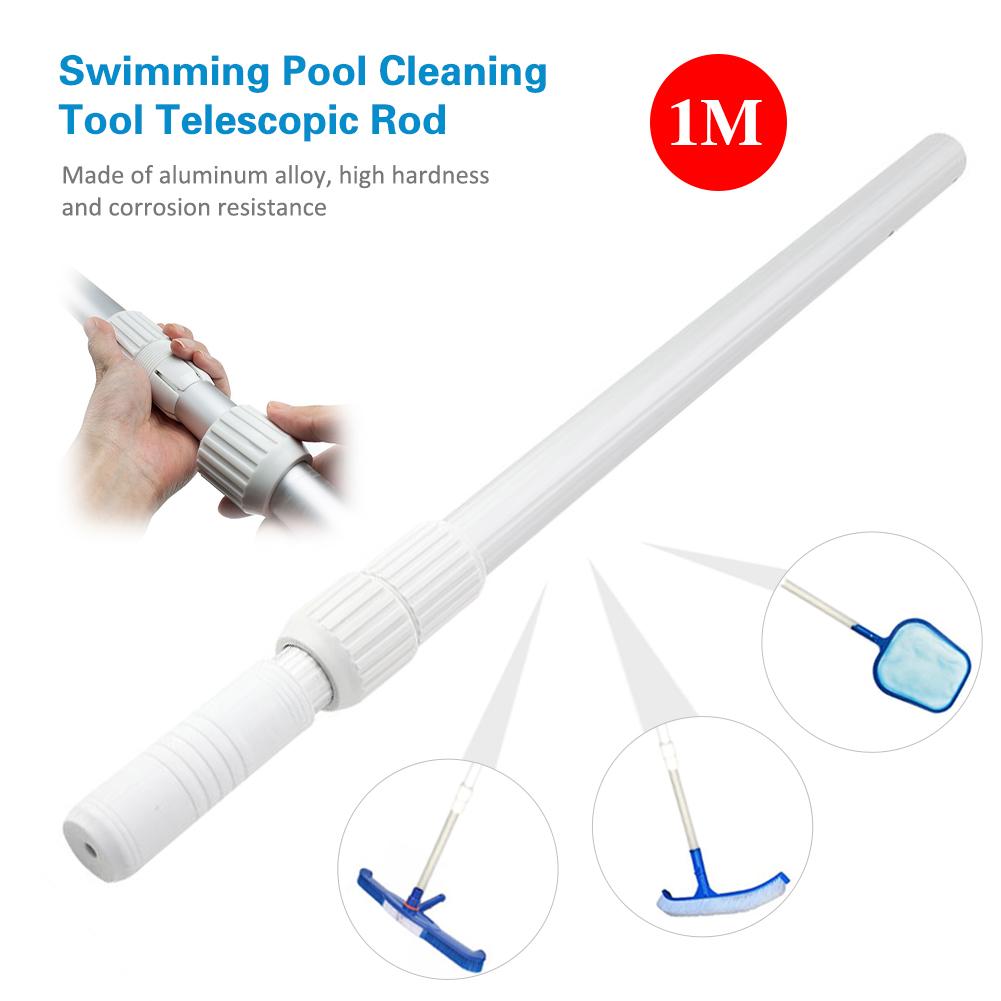Telescopic Rod Swimming Pool Skimmer Aluminum Alloy Telescopic Handle Stick Joint For Brushes Salvage Net Swimming Pool Tool
