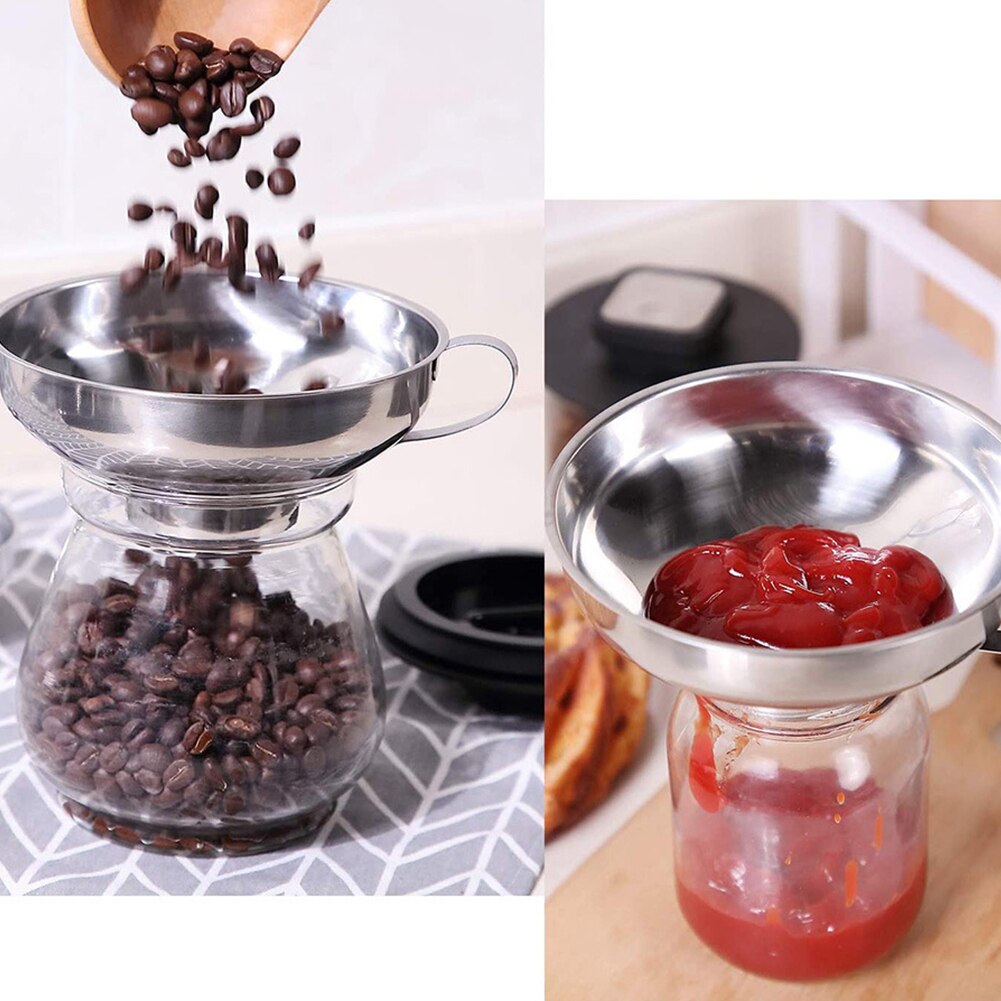 Stainless Steel Funnel Can Lifting Tongs Set Canning Funnel Hoppers Filter Canning Jar Lifter With Grip Mason Jar Glass Lifter