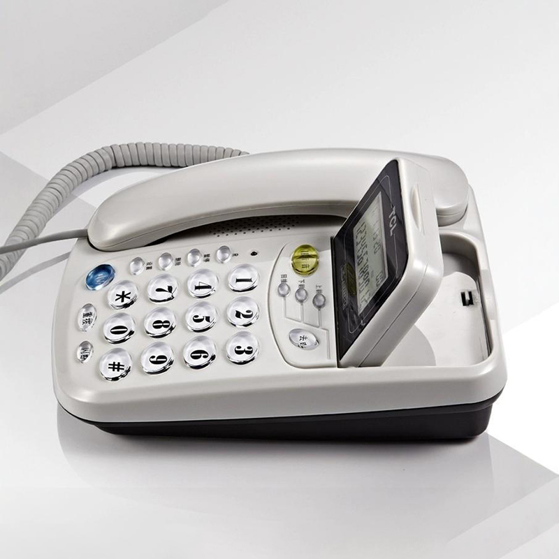 Caller ID Home Landline with Loud Ringtone for Elderly, Corded Desk Phone, Wall Mountable Fixed Landline Telephone