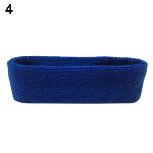 Moda feminina esporte suor sweatband bandana yoga ginásio cabeça de estiramento faixa de cabelo faixa de banda de cabelo sweatband bandana: Sapphire Blue