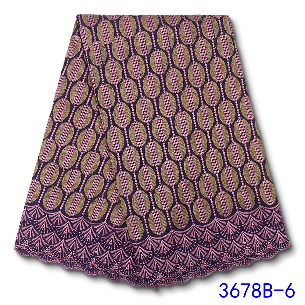 African Dry Cotton Lace Fabric Lace Swiss Voile Laces In Switzerland Nigerian Lace Fabrics Sewing YA3678B-6: Picture 6