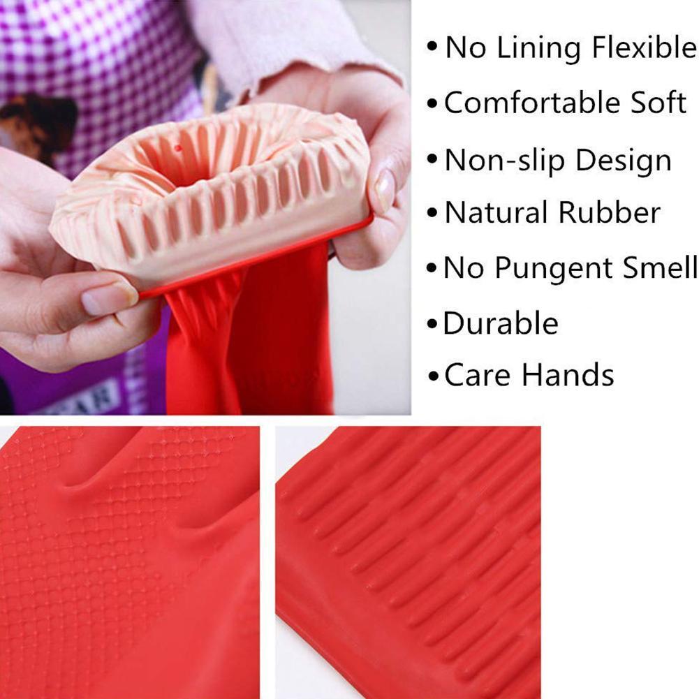 Guantes Largos de Goma de Silicona para Limpieza de vajillas, 1 par, Guante de lavar platos para fregadora doméstica, Herramienta para Limpiar la Cocina