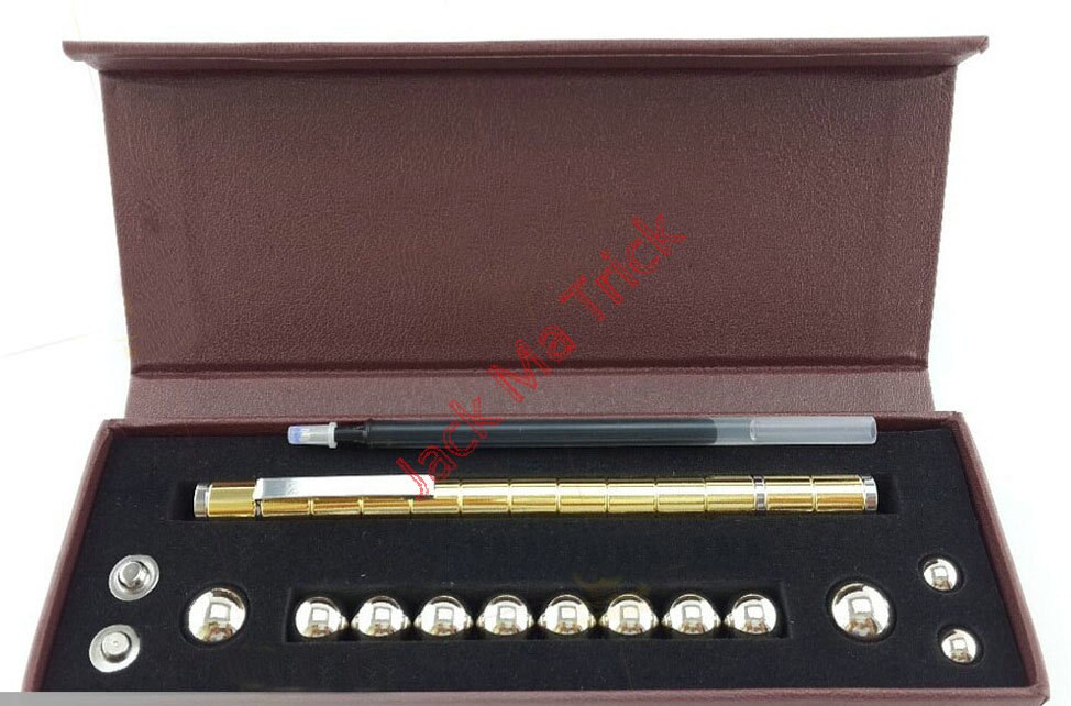 Stylo magnétique (doré ou Sillver)-tour de magie, Gimmick, accessoires