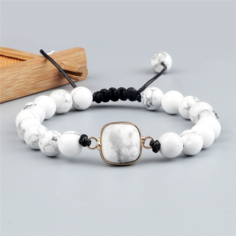 Vrouwen Armband Mode Natuursteen Groene Malachiet Bead Charm Handgemaakte Strengen Wrap Gevlochten Armbanden Voor Mannen Sieraden