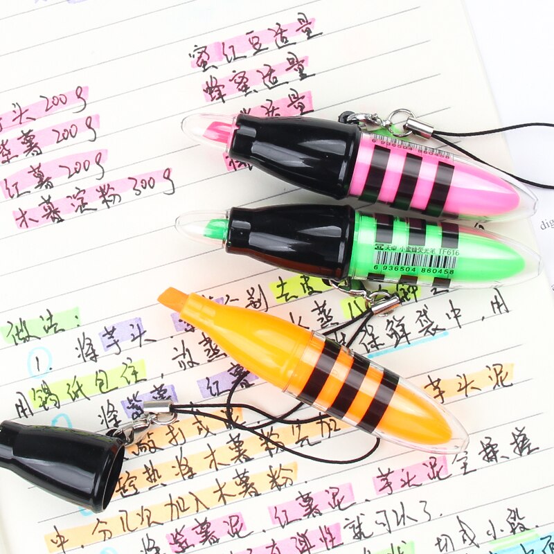 6 uds. Rotuladores bonitos con de abeja, rotuladores para niños, bolígrafos para pintar, Material Escolar, artículos de papelería Kawaii