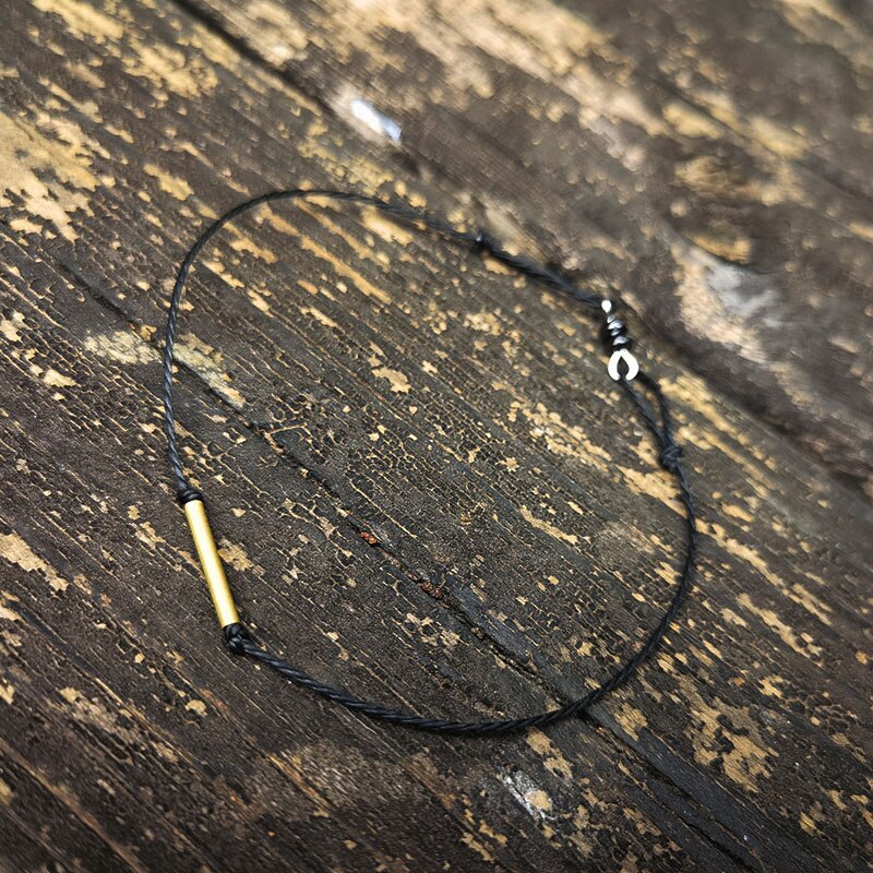 Brons Buis Armband Voor Mannen, Mannen Armband Met Feather Charm, Mannen Armband