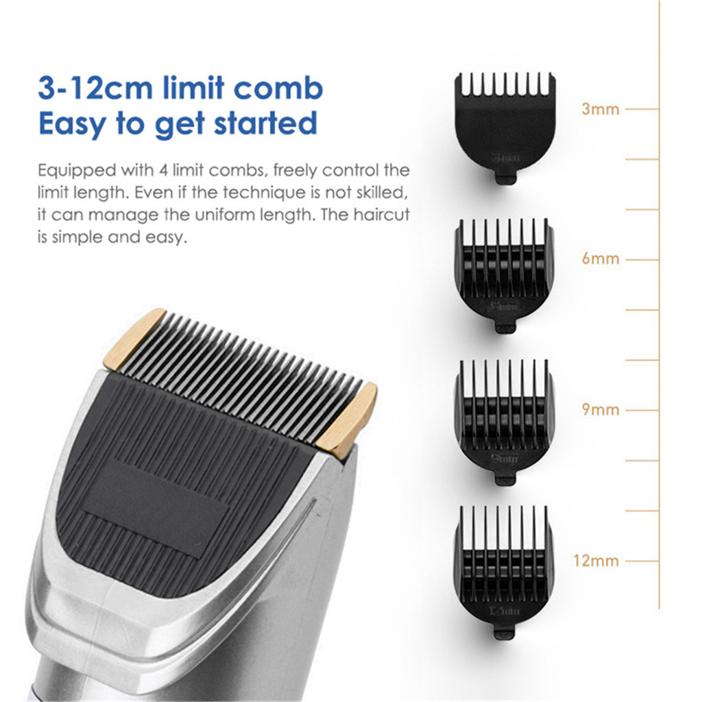 Hårklipper digital hårklipper elektrisk klipper trådløs klipning til mænd metalklipper #0604 g 30