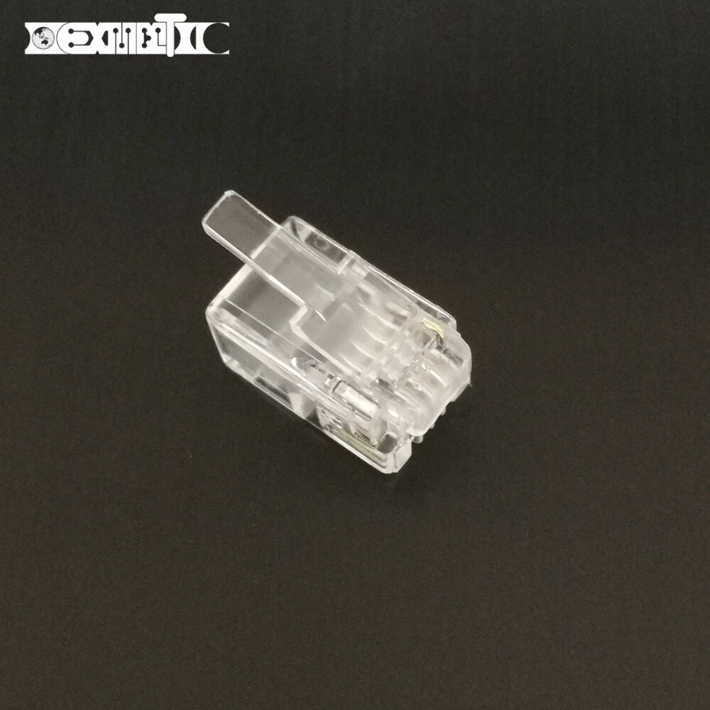 100pcs RJ11 4P4C Telefoon Connector RJ-11 4 Cores Connector