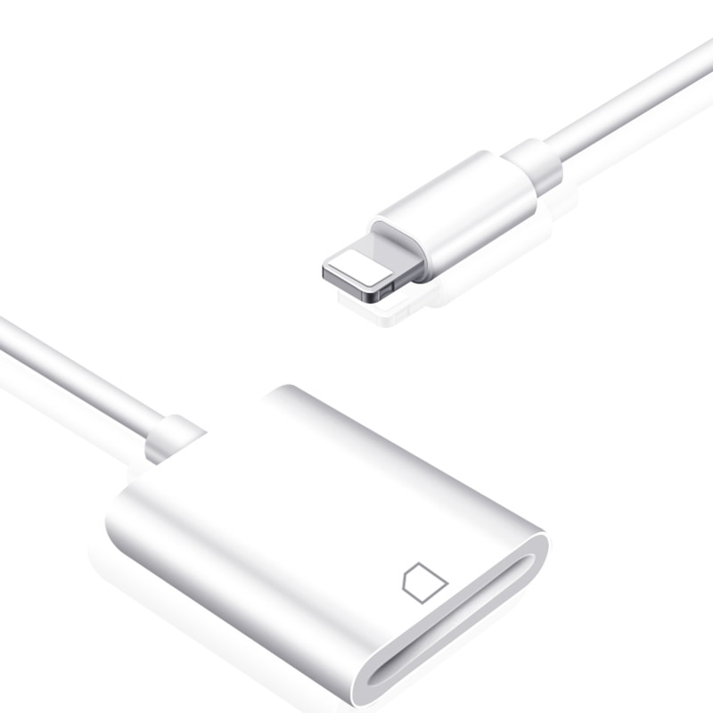 Ginsley Card Reader for SD to Lightning Smart Camera SD Memory Card Adapter for iPhone iPod Apple Memory Cards Use No APP Need