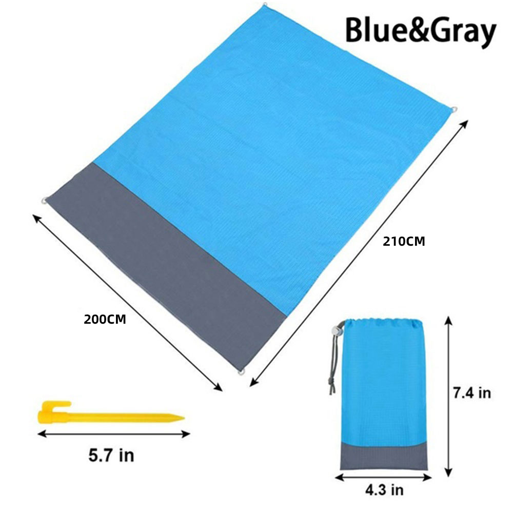 210 * 200cm Folding Camping Carpet Pocket Blanket Waterproof Beach Mat Outdoor Portable Picnic Mat Camping Bed Sleeping Pad