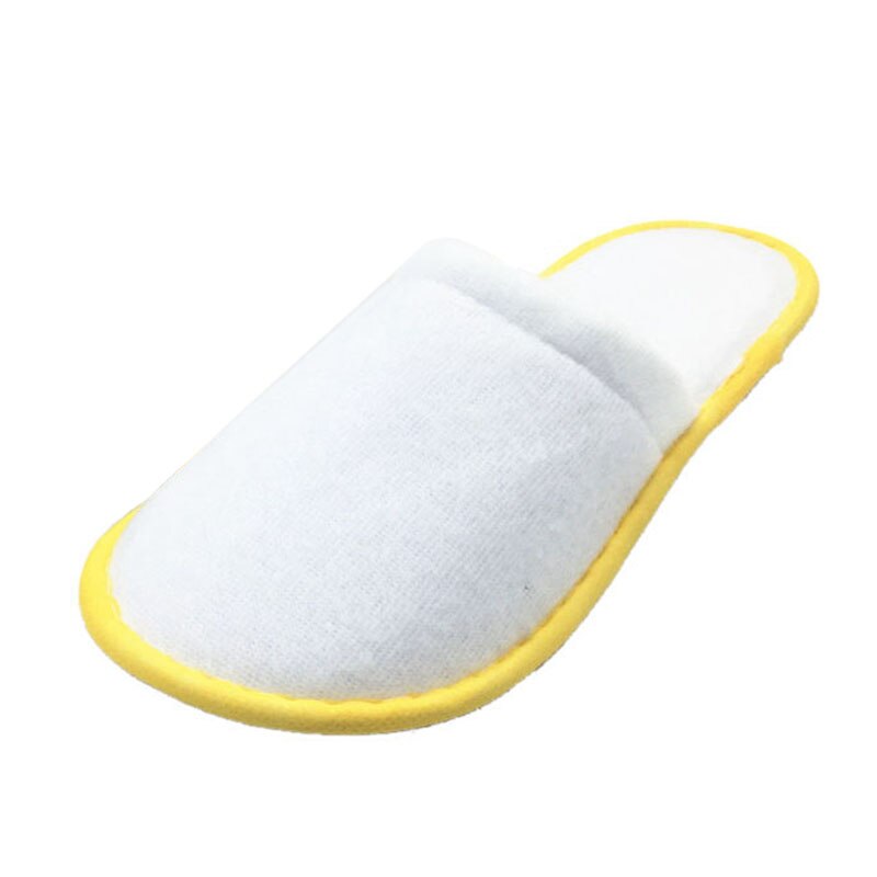 Szs 10 Paar Witte Badstof Hotel Wegwerp Slippers Badstof Spa Gast Schoenen Geel