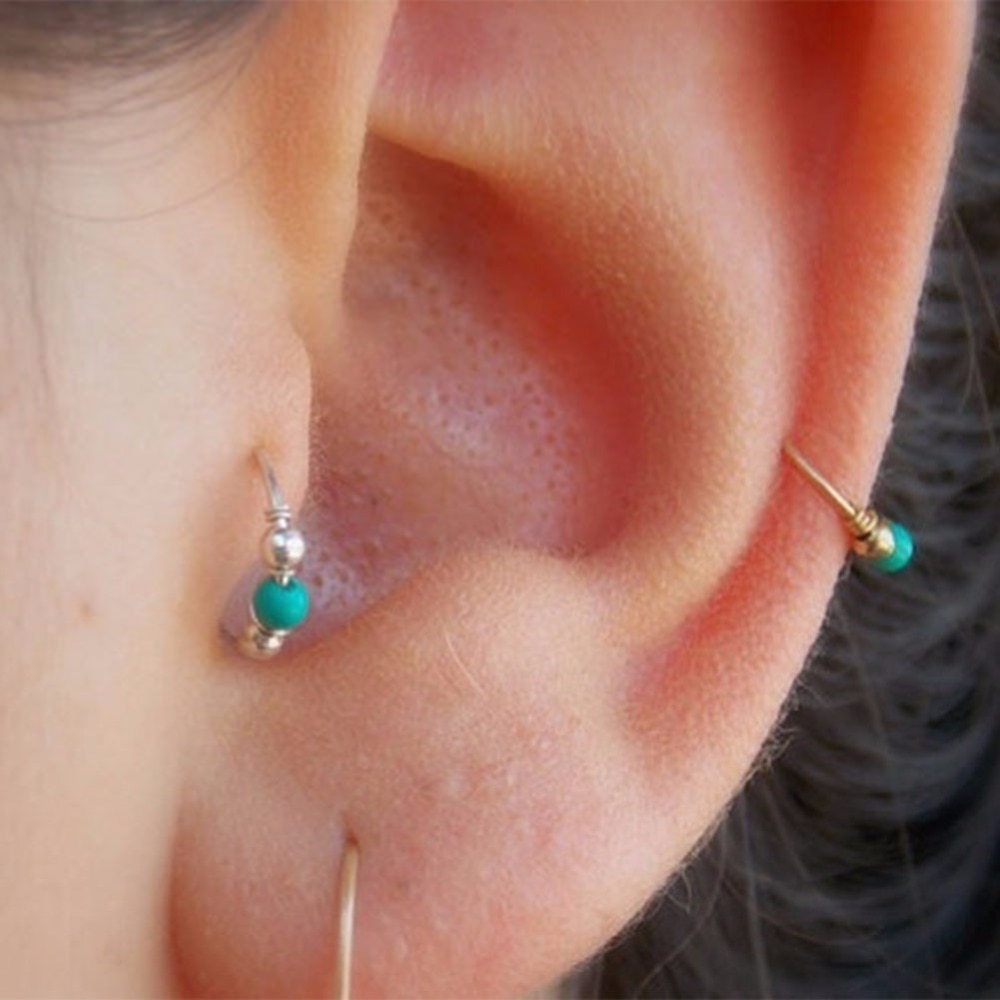 3 Stks/set Retro Ronde Kralen Nose Ring Neusgat Hoop Piercing Sieraden Hip Hop