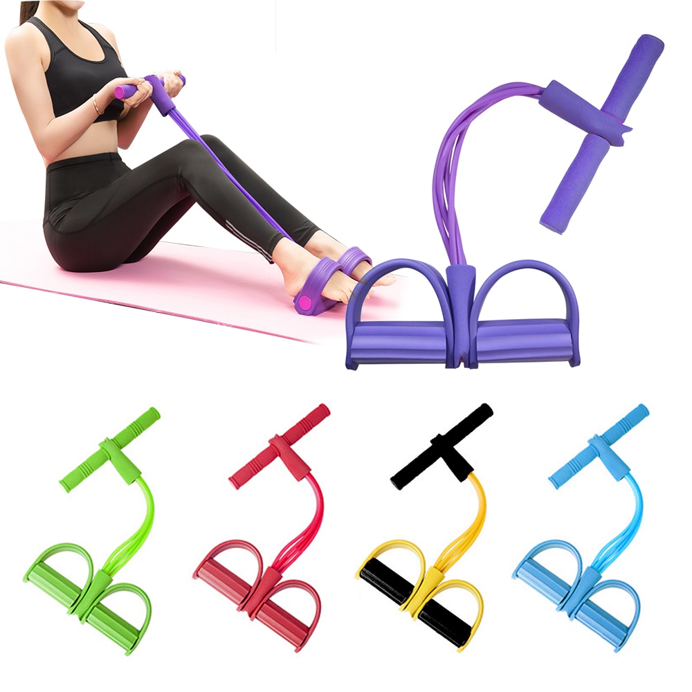 4 modstand elastisk træk reb træner roer mave modstand bånd hjem gym sport træning elastiske bånd til fitness udstyr